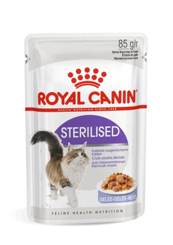 Royal Canin Feline Sterilised Gelee | 12 x 85 g | Alleinfuttermittel für kastrierte, ausgewachsene Katzen
