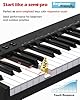 NikoMaku Piano Keyboard 88 Keys with Bench and Stand, Semi weighted Portable Digital Piano for Beginners, SWAN-S White, with Headphones, Stickers, Carrying Case #4