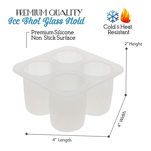 Elbee Home 630 Silicone Jolly Rancher or Ice Shot Glass Mold White Makes