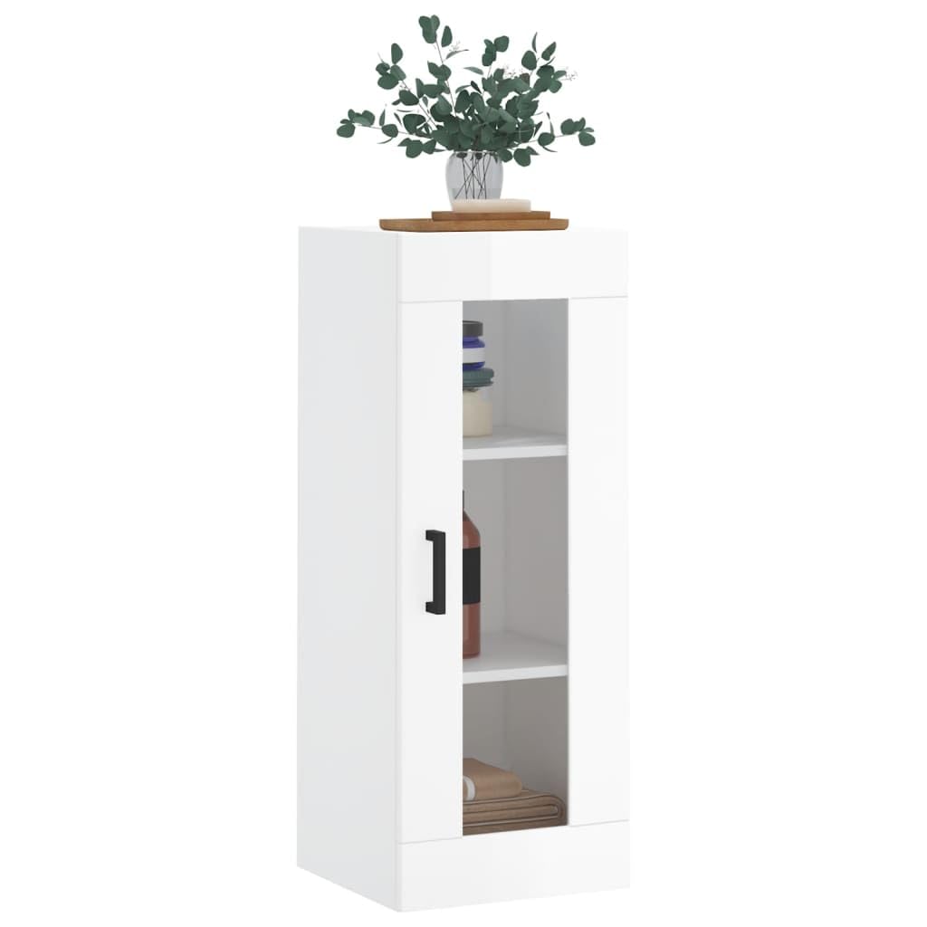 Elegancka szafka kuchenna o wysokim połysku, 34,5 x 34 x 90 cm, nowoczesny design, trwały materiał, wszechstronny, do salonu, sypialni, gabinetu