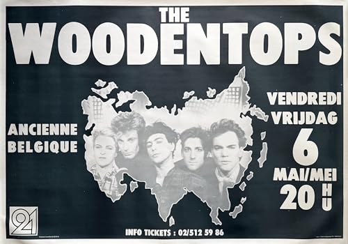 Poster The Woodentops Concert Belgique 1988 déco murale rock