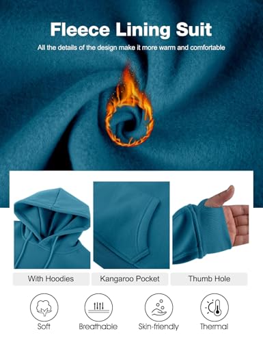 Flygo Womens Fleece 2 Piece Outfits Sweatsuit Crop Pullover Sweatshirt Joggers Pants Tracksuit Set