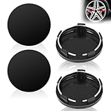 VZU 4 Stück Radnabenkappen, Nabendeckel 60mm Radnabenabdeckung, Universal Hochwertiges ABS Schwarz, für Auto Zubehör Alufelgen(OD 60mm ID 56mm)