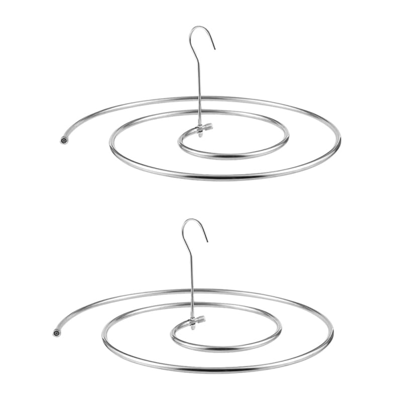 Amosfun Colgador De Mantas En Espiral De Acero Inoxidable 2 Piezas Estante Giratorio 360° para Secar SáBanas Toallas Y Mantas En Casa Ahorra Espacio