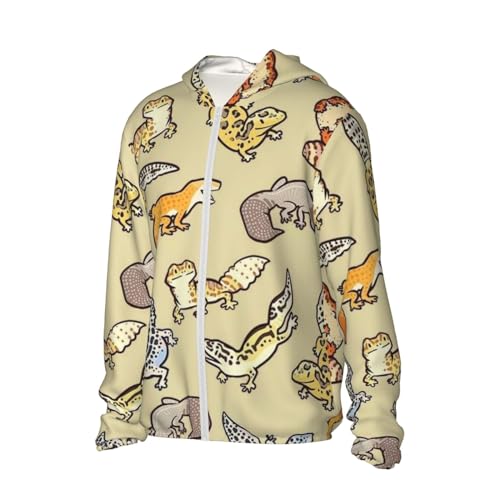UPF 50+ Sun Protection Jacket Cute Leopard Gecko Sun Shirt Hooded Cooling Shirt2