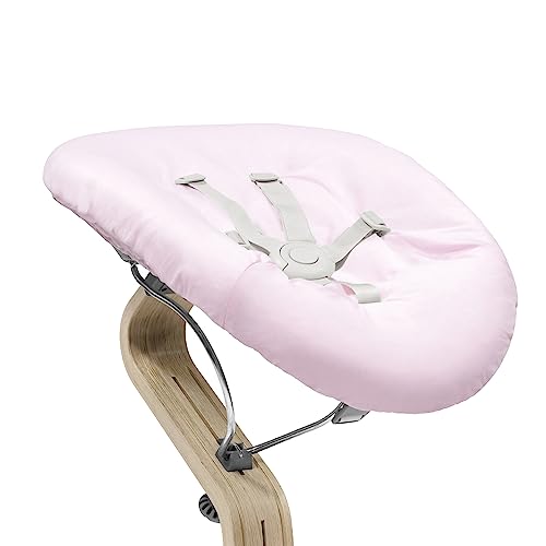 Image of Stokke Nomi Newborn Set, Grey/Grey Pink - Includes 5-Point Safety Harness & Reversibile, Washable Textile Set - Fits All Stokke Nomi Chairs
