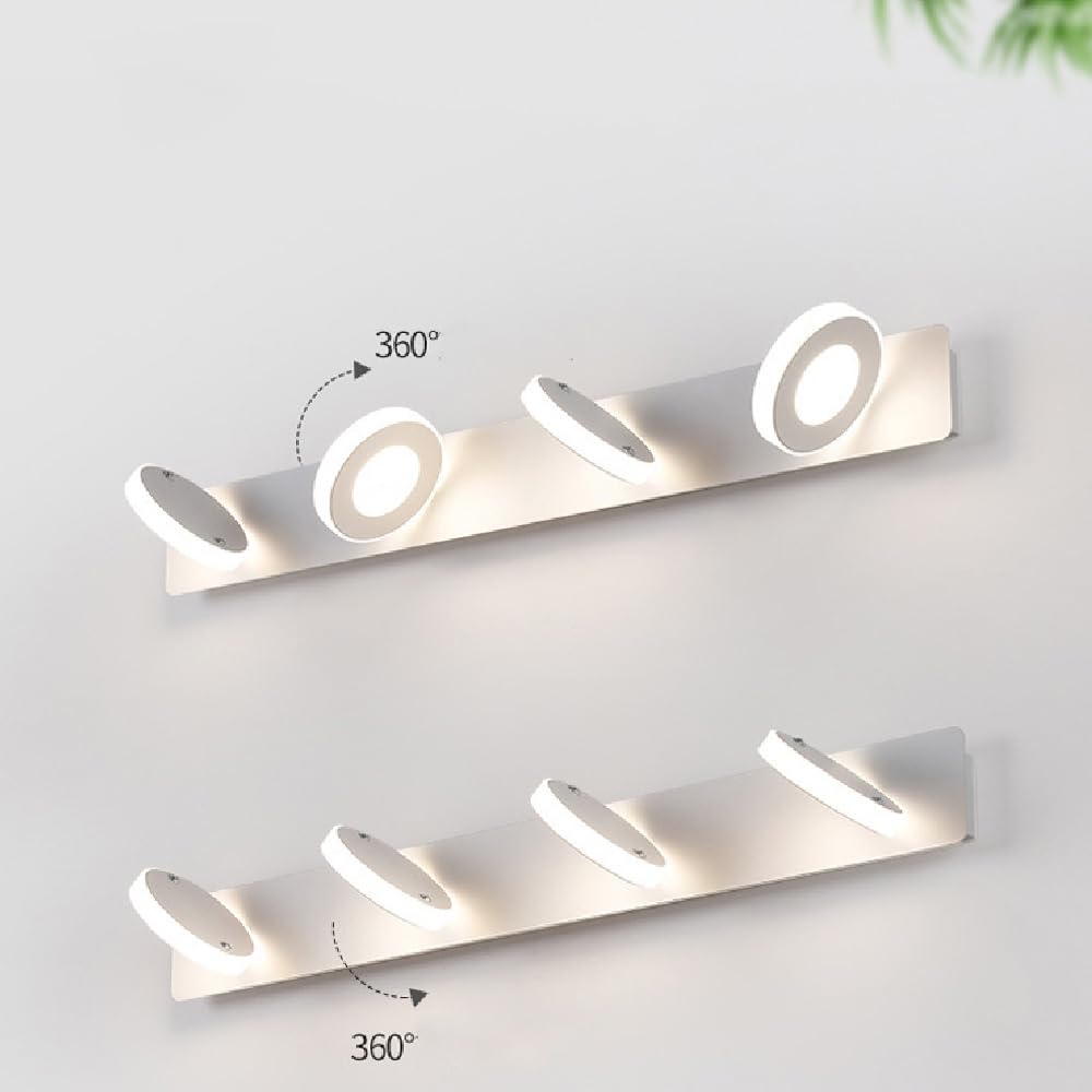 Mengjay LED 20W Spiegelleuchte Bad Spiegellampen für das Bad, Spiegellampe Badezimmer 360° Drehbar 3 Farbtemperaturen einstellbar Wandleuchte Badezimmer, Spiegelbeleuchtung Wandlampe Bad Wand Lampe