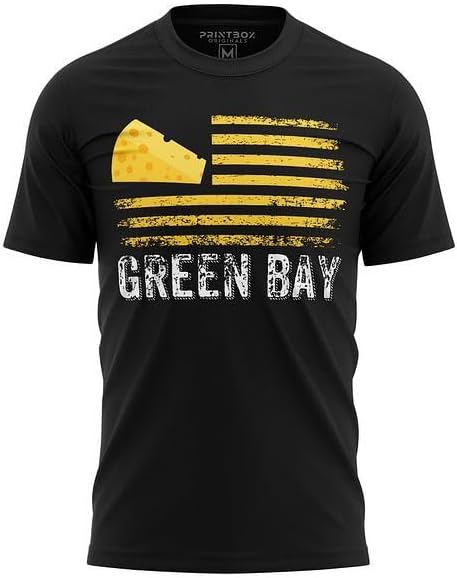 Green Bay Football Shirt for Men, USA Cheese Head Shirts, Football Fans Gameday Apparel