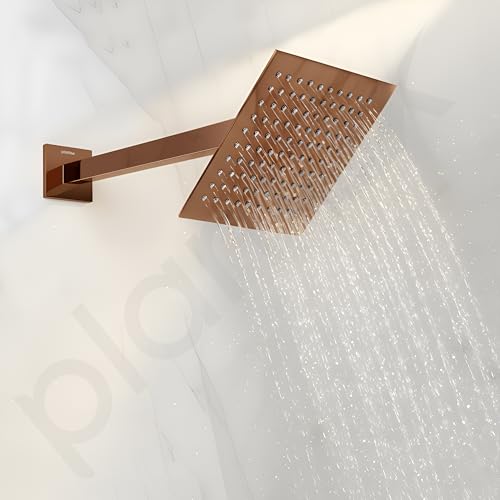 Image of Plantex 9-Inch Shower Arm for Overhead Shower /Stainless Steel Shower Pipe /Wall Mount Bathroom Fitting with -Inch Thread - Pack of 1 (Rose Gold)