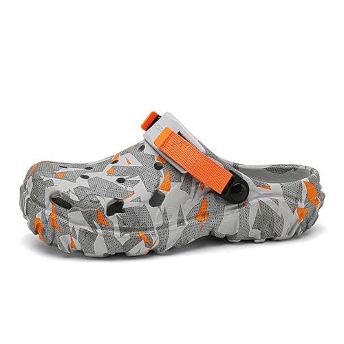 Image of YUKTOPA Men's Clogs Outdoor Athletic Sports Sandals Adult Slip On Garden Shoes Summer Water Beach Shoes Casual Slippers Lightweight Breathable Non Slip