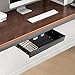 BAIODNB 19 In Office Mounted Sliding Under Desk Pull-out Drawer,Standing Desk Drawer Attachment Under Desk Drawer Slide Out,Under Flat-Top Desk Storage Ideal for Sit-Stand
