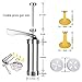 Cookie Press Gun Kit for DIY Biscuit Maker ，Churro Maker Machine，Icing Gun，Cookie Press for Baking， Decoration with 20 Stainless Steel Cookie Discs and 4 Nozzles, Silver