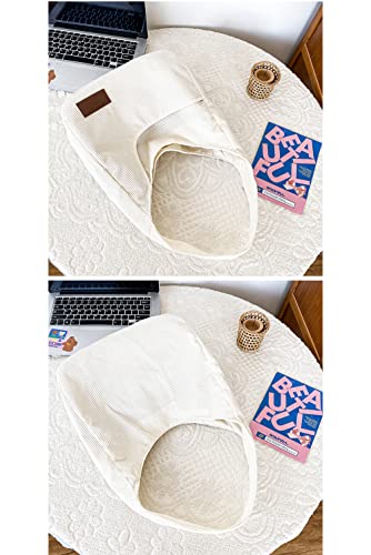 Image of Corduroy Fabric Shoulder Bag Retro Hobo Bag Casual Tote Bag | Multiple Pockets / Wide Strap / Foldable Purse