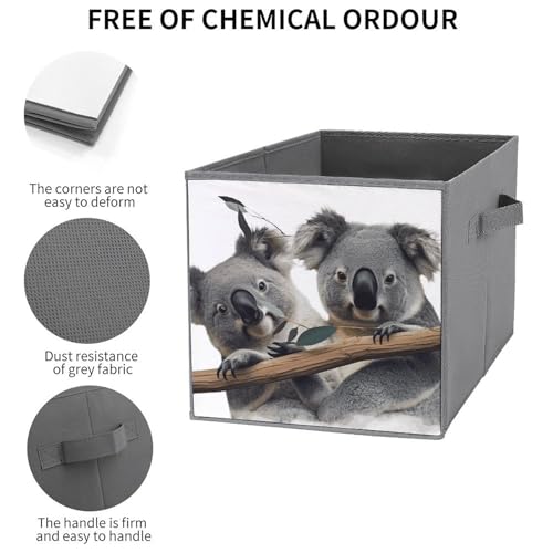 Boîtes de rangement koalas pliables et bacs empilables pour placard - 4