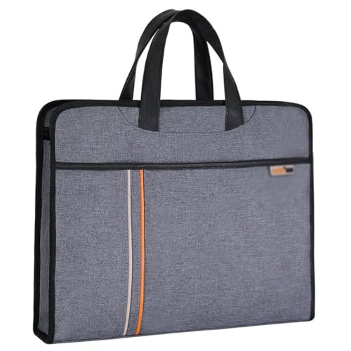 Portable Document Bag, Canvas, Conference Document Bag, Office Document Bag, Thickened Business Bag(D)