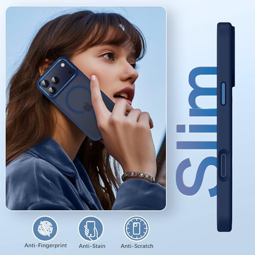 Coque iPhone 17 Pro Max MagSafe Telaso transparente et bleu clair