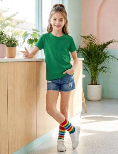 Image of Girls Cotton Long /Short Sleeve T Shirts Casual Classic Top 3-14Y