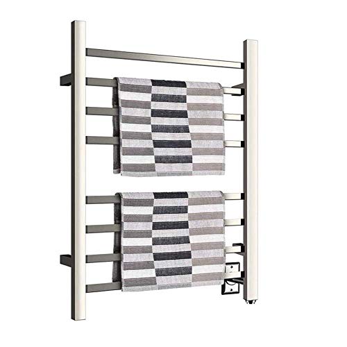 RCSTYNUK Calentador de Toallas eléctrico para baño, con Acabado Pulido, Brillante como un Espejo, fácil de Instalar (enchufable)