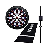 【セット商品】DARTSLIVE Home ダーツライブホーム & ポールスタンド & DARTSLIVE Home スローマット ソフトダーツボード 防炎 自宅 台 盤 的 スマホ連動 電子 家庭用