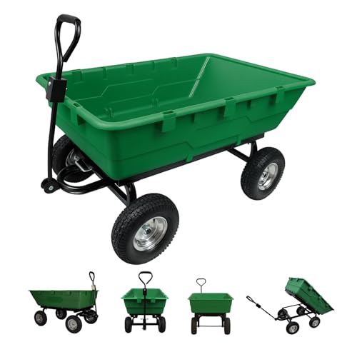 TRUTZHOLM XXL Profi Gartenwagen 350 Liter 500kg Kippmulde Transportwagen kippbar Aufsitzmäher Anhänger Handwagen ATV Quad mit Kupplung, zum Transport von Erde, Dünger, Laub, Holz, Steine TRUTZHOLM XXL Profi Gartenwagen 350 Liter 500kg Kippmulde Transportwagen kippbar Aufsitzmäher Anhänger Handwagen ATV Quad mit Kupplung, zum Transport von Erde, Dünger, Laub, Holz, Steine