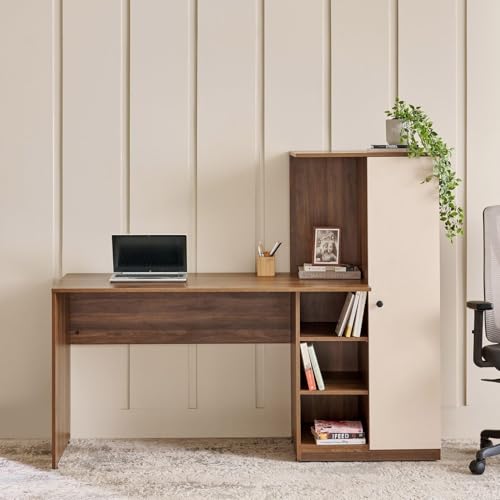 Image of SPYDER CRAFT Multipurpose Desk for Office, Study with Book Storage Engineered Wood Multipurpose Table (Free Standing, Finish Color -Irish Pink, DIY(Do-It-Yourself))