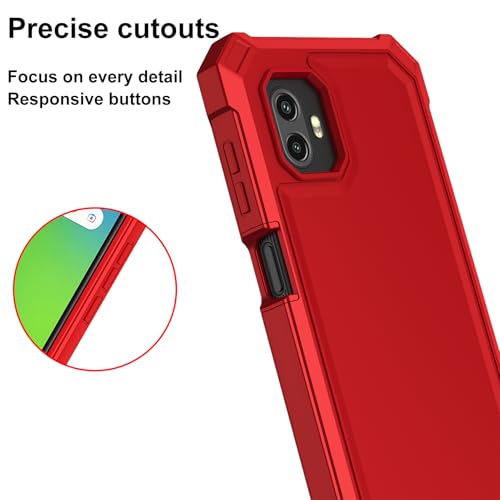 Funda Galaxy Xcover 6 Pro roja Ailiber con protector pantalla de doble capa TPU 5