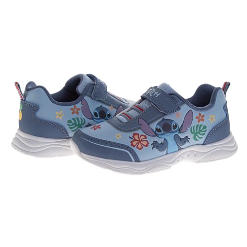 Disney Lilo & Stitch Shoes for Girls Laceless Slip on Hook n Loop Closure - Lightweight Breathable Tennis Runner Athletic Sneakers (Sizes: 10 Toddlers / 11-13 Little Kids / 1-4 Big Kids)4