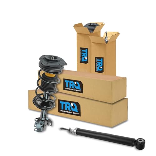 Image of TRQ Front and Rear Complete Strut Assembly & Shock Absorber Kit Complete Strut & Coil Spring Assembly Compatible with 2007-2012 Nissan Versa