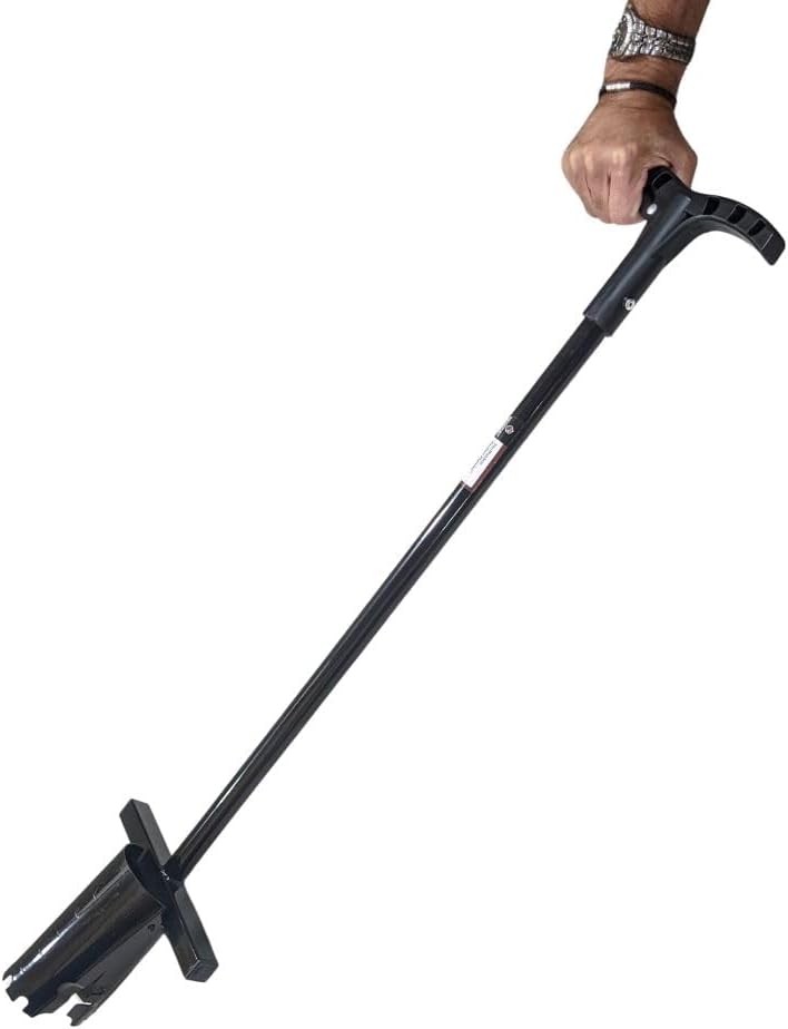 Bulb Planter Long Handle 39" Garden Tool - Walden Perfect Planter with Foot Bar for Tulips, Daffodils, Flowers - Heavy Duty Steel Bulb Transplanter Digger with Depth Markers, No Bending