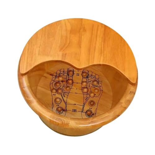 Tina de baños para pies de madera Fenteer miniatura 7