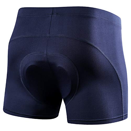 MUCUBAL Men's 3D Padded Cycling Underwear shorts MTB Bike Bicycle Undershorts(Dark Blue,XXL)