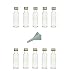 Produktbild Viva Haushaltswaren - 10 Mini Glasflaschen mit Schraubverschluss / schlanke Form, 20 ml zum Selbstbefüllen inkl. einem Trichter Ø 5 cm