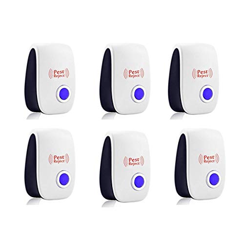 Ultrasonic Pest Repeller 6 Pack,Upgraded Electronic Pest Repellent Plug in Indoor Pest Control