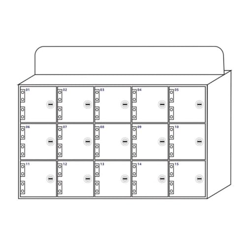 Caja de almacenamiento para teléfono móvil con cerradura y puerta, múltiples ranuras para teléfonos celulares, acrílico blanco, solución de almacenamiento segura