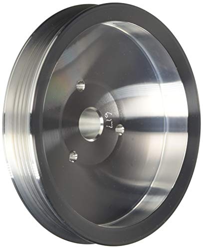 Image of March Performance 617 Clear Powder Coated Billet Aluminum 5-Rib Power Steering Pulley