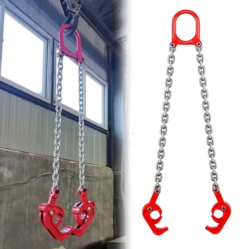 Eslingas de cadena de gancho para levantar barriles, herramienta de transporte vertical u horizontal, abrazadera de carretilla elevadora para tambores de acero de 30-55 galones, construcción