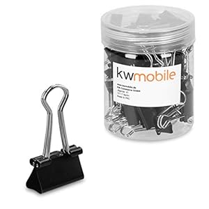 kwmobile 50x Foldback Klammern 19mm Schwarz