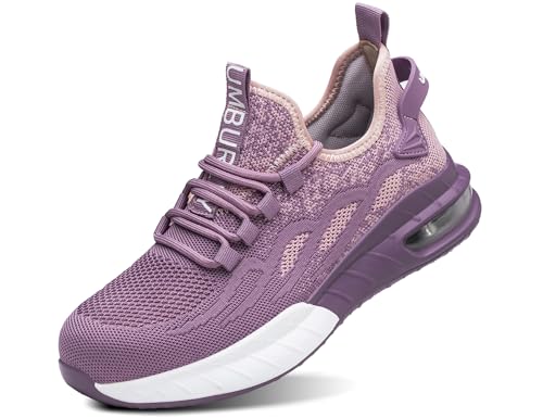 IYVW ABL207 Chaussure de Sécurité Homme Femme Légères Embout Acier Basket de Securite Chaussures de Travail rose 39 EU
