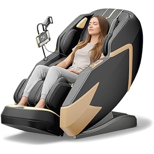 Massage Chair Full Body, Zero Gravity Extended Dual SL-Track Massage Recliner with 4D Mechanical Arms, Full Body Airbag Massage, Foot Roller Massage, Multiple Modes, Heating, AI Voice Control