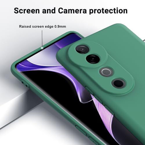 Image of Back Cover for Vivo V40 5G / V40 Pro 5G | Full Camera Protection | Premium Liquid Silicon Case | Flexible Bumper Case for Vivo V40 5G / V40 Pro 5G (Green)
