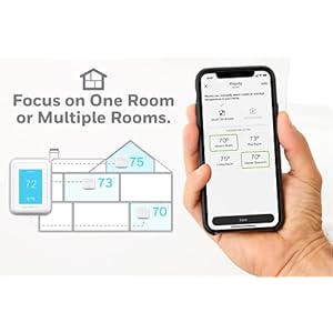 Honeywell Home RCHT9510WF T9 Wi-Fi Smart Thermostat + RCHTSENSOR-2PK Smart Room Sensor (2-Pack) Honeywell Home RCHT9510WF T9 Wi Fi Smart Thermostat RCHTSENSOR 2PK Smart Room Sensor 2 Pack