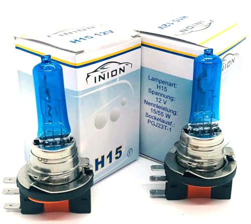 Hallenwerk 2 bombillas halógenas H15 15/55 W 12 V PGJ23T-1 – xenón – faros delanteros para coche