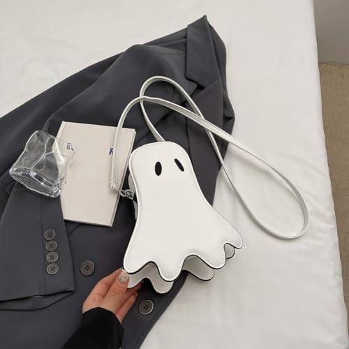 Funny Ghost Crossbody Bags Lightweight PU Material Ladies Handbag Water Proof for Halloween3