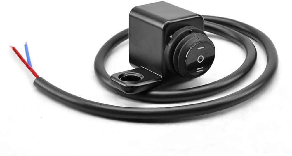 amiciAuto 12V 16A Motorcycle Mirror-Mount Switch- Waterproof Bike Switch for Fog-Lamps, Headlight, etc-image-27