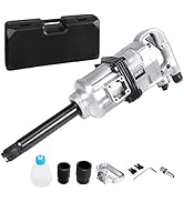 IRONMAX 1" Air Impact Wrench Gun, Heavy Duty Pneumatic Long Shank Wrench w/ 2 Handles & Carrying ...