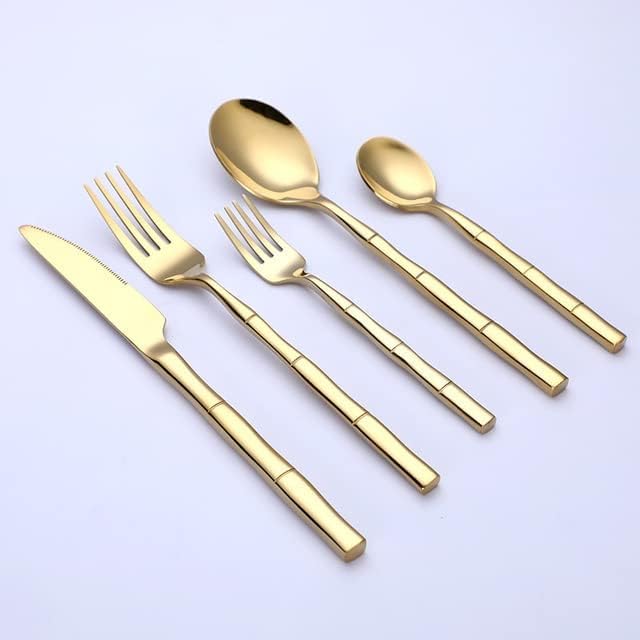 Outils de cuisine ensemble de couverts 30 pièces inox or pour 6 personnes