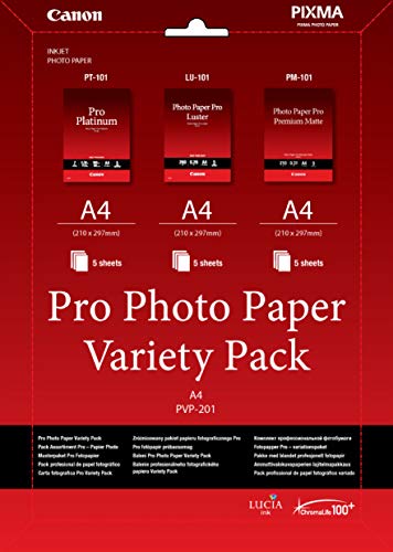 Canon Photo Paper Variety Pack PVP-201 Pro A4 le choix idéal pour tester vos tirages
