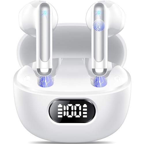 Tukio Wireless Earbuds/Mini Ear buds/Bluetooth Earbuds/Bluetooth 5.3 Headphones in Ear, 4 ENC Noise Cancelling Mic Wireless Headphones, 40H Deep Bass HiFi Stereo, Bluetooth Earphones IP7