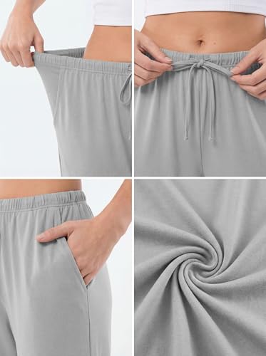 Image of Sexy Basics Women's Capri Lounge Pants | Stretch Comfort Soft Bottoms | Drawstring & Pockets | Multi Packs & Colors