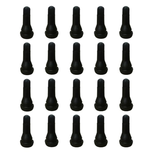Image of 20Pcs TR413 Tubeless Valve Stems, Black Rubber Snap-in Valves Tubeless Tire Valve Stems Replacement for Tubeless 0.453 inches Rim Holes on Standard Auto Tires